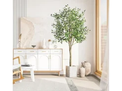 Planta artificial de oliva de 180 cm, decoración de plantas verdes falsas, removible, para el jardín de balcón de salón de dormitorio de la casa
