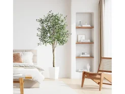 Planta artificial de oliva de 180 cm, decoración de plantas verdes falsas, removible, para el jardín de balcón de salón de dormitorio de la casa