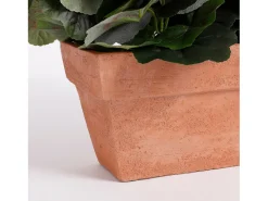 Planta artificial de Poliéster y cemento con arena - 29 x 13 x 40 - Blanco - GERANIUM