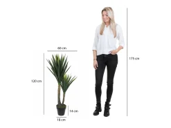 Planta artificial de Polipropileno - Ø70 x 120 - Verde - YUCCA