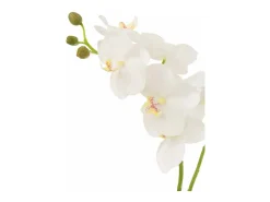 Planta de orquídea en textil blanco de 30x15x52 cm