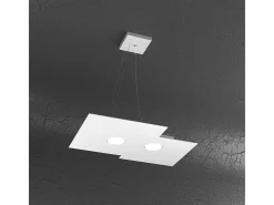 Plate Sospensione 2 Luci Bianco