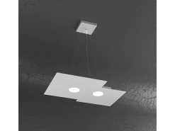 Plate Sospensione 2 Luci Grigio