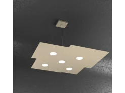 Plate Sospensione 5 Luci Sabbia