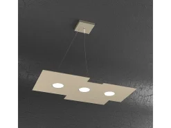 Plate Sospensione 3 Luci Sabbia