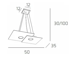 Plate Sospensione 2 Luci Sabbia