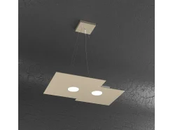 Plate Sospensione 2 Luci Sabbia