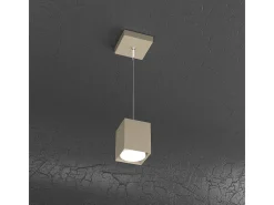 Plate Sospensione Tubo H.10 1 Luce Sabbia