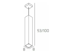 Plate Sospensione Tubo H.50 1 Luce Sabbia