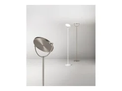 Platón - Lámpara de pie LED regulable de 30 W, 3000 K, 2968 lm, 190 cm de alto, interruptor de pedal de encendido/apagado - Perenz - Blanco