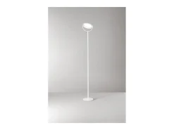 Platón - Lámpara de pie LED regulable de 30 W, 3000 K, 2968 lm, 190 cm de alto, interruptor de pedal de encendido/apagado - Perenz - Blanco