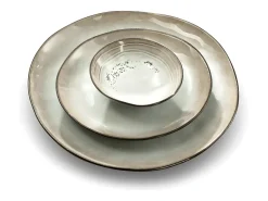 Plato ovalado de gran tamaño Shadow Nacre 35,5 x 14 cm (x2)
