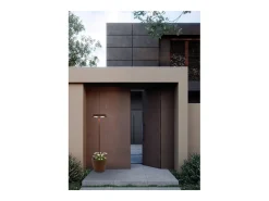Poldina Reverso Solar L Corten - Lámpara de pie LED solar y recargable 11,7W - Lámpara de pie para exterior e interior H.156cm