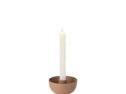 Portavelas de metal rosa de 15x17x7 cm