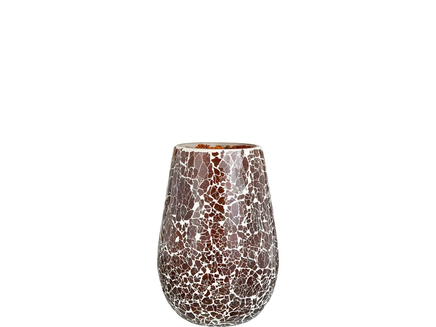 Portavelas de vidrio marrón 175x175x265cm
