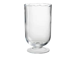 Portavelas de vidrio transparente 16.5x12.5x30 cm