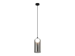 Primera lámpara colgante vintage para mesa de comedor gris ahumado G9 ovalada de altura ajustable para sala de estar