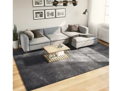 Prolenta Premium - Alfombra de pelo corto suave lavable HUARTE antracita 240x340cm