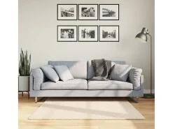Prolenta Premium - Alfombra de pelo corto suave lavable HUARTE beige 120x120 cm