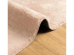 Prolenta Premium - Alfombra de pelo corto suave lavable HUARTE rosado 160x160 cm