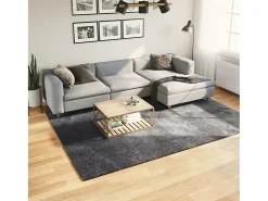 Prolenta Premium - Alfombra de pelo corto suave lavable HUARTE antracita 200x280cm
