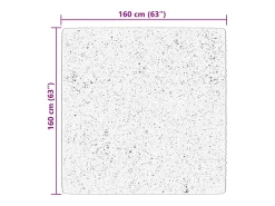 Prolenta Premium - Alfombra de pelo corto suave lavable HUARTE azul 160x160 cm