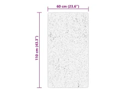 Prolenta Premium - Alfombra de pelo corto suave lavable HUARTE crema 60x110 cm