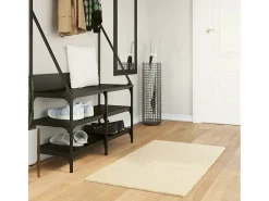 Prolenta Premium - Alfombra de pelo corto suave lavable HUARTE crema 60x110 cm