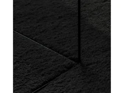 Prolenta Premium - Alfombra de pelo corto suave lavable HUARTE negro 80x150 cm