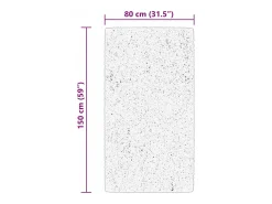 Prolenta Premium - Alfombra de pelo corto suave lavable HUARTE negro 80x150 cm