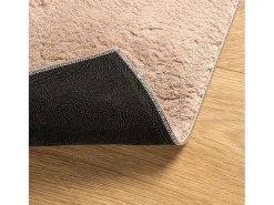 Prolenta Premium - Alfombra de pelo corto suave lavable HUARTE rosado 80x250 cm