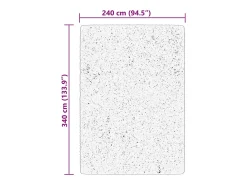 Prolenta Premium - Alfombra de pelo corto suave lavable HUARTE negro 240x340 cm