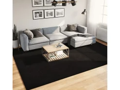 Prolenta Premium - Alfombra de pelo corto suave lavable HUARTE negro 240x340 cm