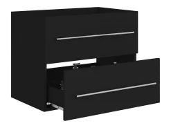 Prolenta Premium - Mueble de lavabo madera de ingeniería negro 60x38,5x48 cm