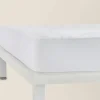 Protector colchón acolchado algodón antialérgico 135x196 cm blanco