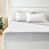 Protector colchón algodón 135x196 cm antiencogimiento para 32 cm blanco