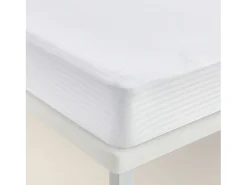 Protector colchón cutí algodón sanforizado blanco 90x196 cm hasta 32 cm