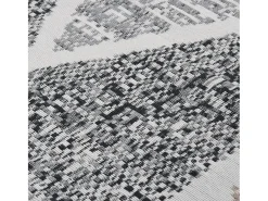 Pylenor Alfombra de algodón negra y gris 120x180 cm