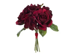 Ramo de rosas de plástico rojas 17x17x25 cm