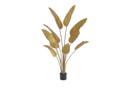 Árbol artificial de plátano con maceta - Ancho 60 x Prof. 60 x Alt. 160 cm - Dorado - NENDAZ