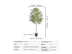 Árbol Artificial SucceBuy 155 cm, Planta Artificial PE, para Casa Oficina Centros Comerciales Interior Exterior