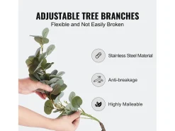Árbol Artificial SucceBuy 181 cm, Planta Artificial PE, para Casa Oficina Centros Comerciales Interior Exterior