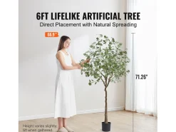 Árbol Artificial SucceBuy 181 cm, Planta Artificial PE, para Casa Oficina Centros Comerciales Interior Exterior