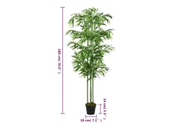 Árbol de bambú artificial con 864 hojas verde 180 cm ES515637
