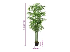 Árbol de bambú artificial con 576 hojas verde 150 cm ES996933