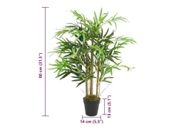Árbol de bambú artificial con 500 hojas verde 80 cm ES231263