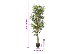 Árbol de bambú artificial con 828 hojas verde 150 cm ES642397