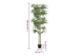 Árbol de bambú artificial con 1216 hojas verde 180 cm ES638102