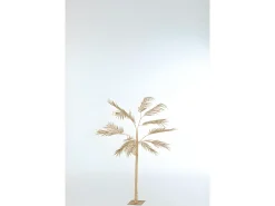Árbol de hojas de palma de metal dorado de 70x70x140 cm