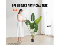 Árbol del Paraíso Artificial SucceBuy de 1,5 m, Planta Verde Artificial